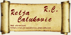 Relja Čaluković vizit kartica
